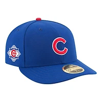 Casquette ajustée New Era Royal Chicago Cubs 150e anniversaire, profil bas, modèle 59FIFTY pour homme