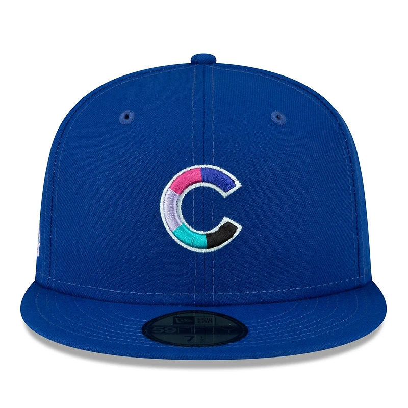 New Era Royal Chicago Cubs 2016 World Series Polar Lights 59FIFTY Casquette ajustée pour homme