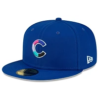 New Era Royal Chicago Cubs 2016 World Series Polar Lights 59FIFTY Casquette ajustée pour homme