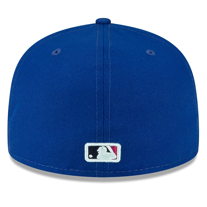 New Era Royal Chicago Cubs 2016 World Series Polar Lights 59FIFTY Casquette ajustée pour homme