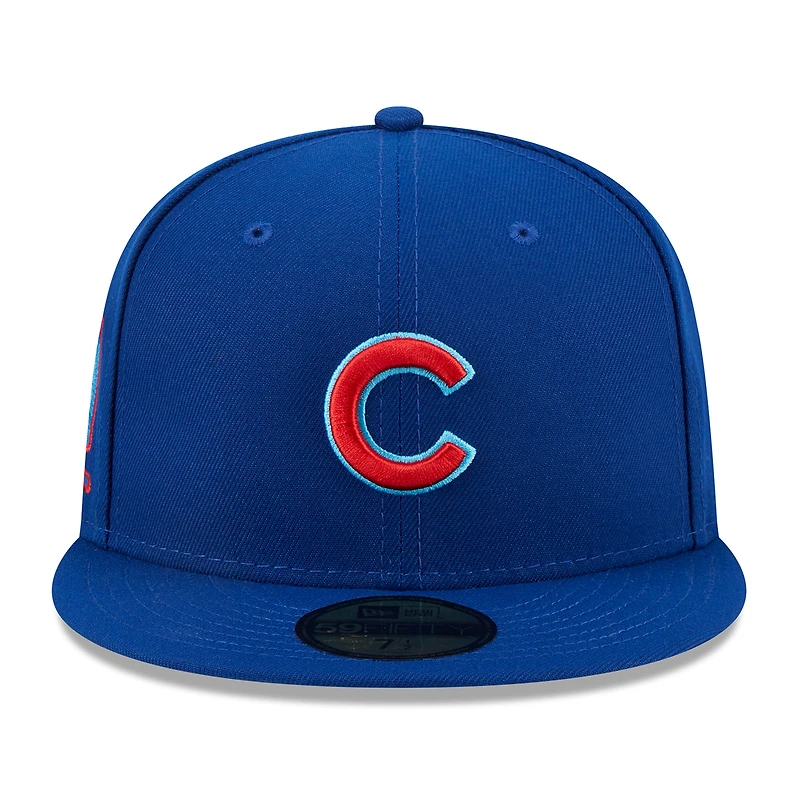 Casquette ajustée New Era Royal Chicago Cubs 2023 MLB Father's Day On-Field 59FIFTY pour homme