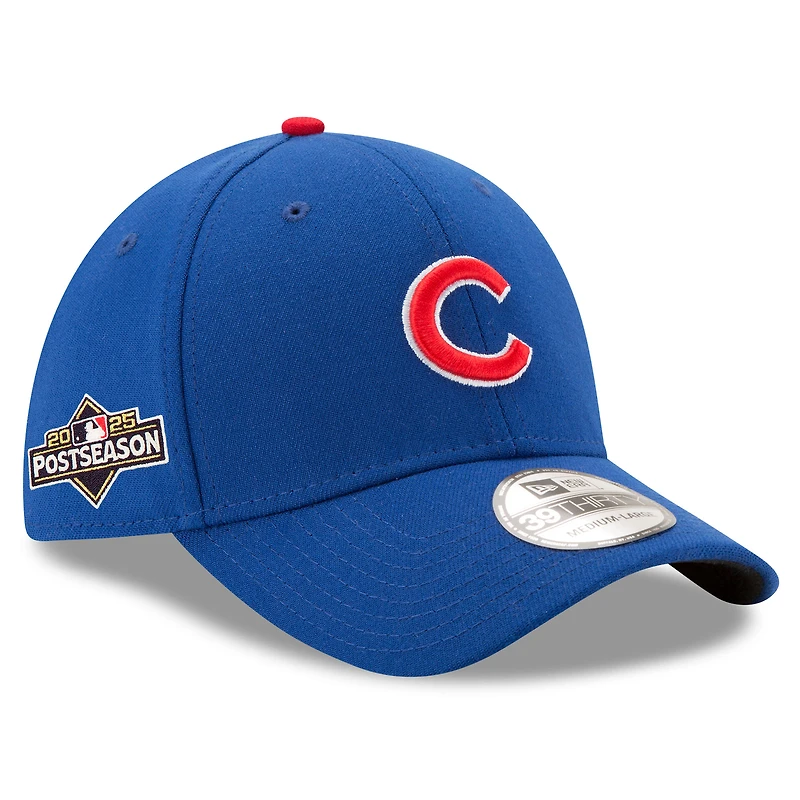 Casquette New Era Royal Chicago Cubs 2025 MLB Postseason Side Patch 39THIRTY Flex pour homme