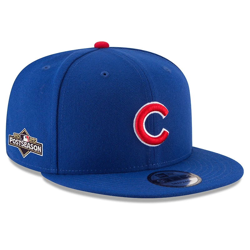 Men's New Era Royal Chicago Cubs 2025 MLB Postseason Side Patch 9FIFTY Snapback Hat