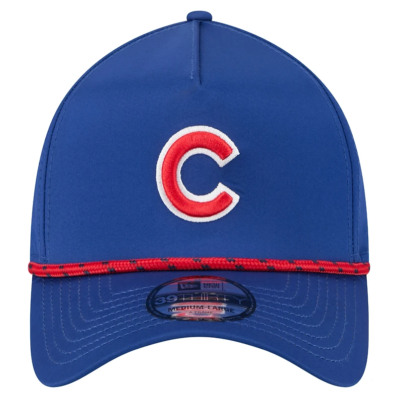 Casquette New Era Royal Chicago Cubs 39THIRTY A-Frame perforée Flex pour homme