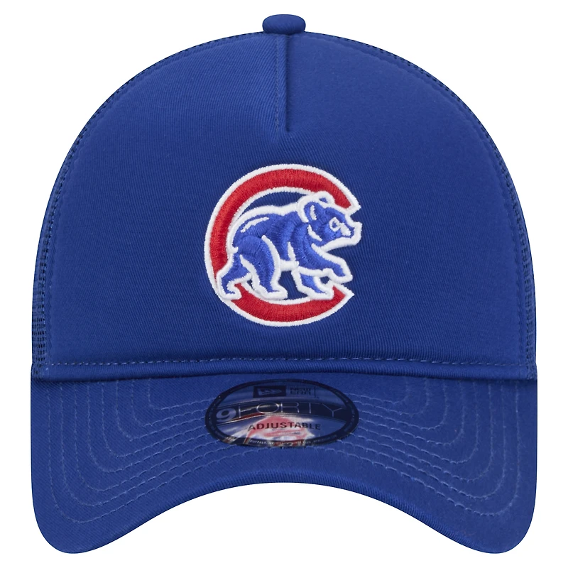 Men's New Era Royal Chicago Cubs 9FORTY A-Frame Trucker Adjustable Hat