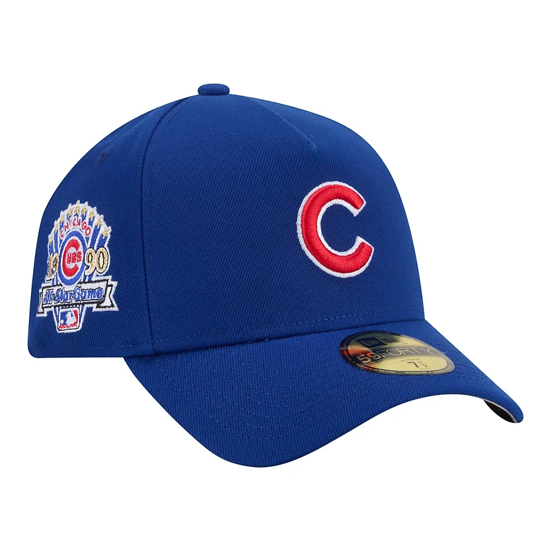 Casquette ajustée New Era Royal Chicago Cubs A-Frame 59FORTY pour homme