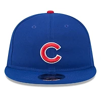 Casquette ajustable New Era Royal Chicago Cubs pour homme, modèle 9FIFTY, style rétro, avec couronne, Hall of Fame