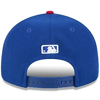 Casquette ajustable New Era Royal Chicago Cubs pour homme, modèle 9FIFTY, style rétro, avec couronne, Hall of Fame