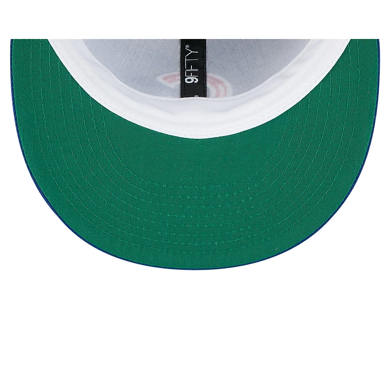 Casquette ajustable New Era Royal Chicago Cubs pour homme, modèle 9FIFTY, style rétro, avec couronne, Hall of Fame