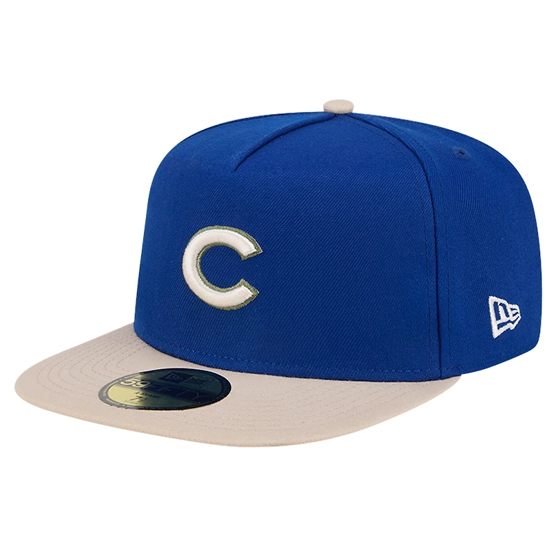 Casquette ajustée 59FIFTY en toile A-FIFTY Royal Chicago Cubs New Era pour hommes