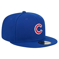 Casquette ajustée à carreaux 59FIFTY Chicago Cubs Royal New Era pour homme