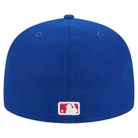 Casquette ajustée à carreaux 59FIFTY Chicago Cubs Royal New Era pour homme
