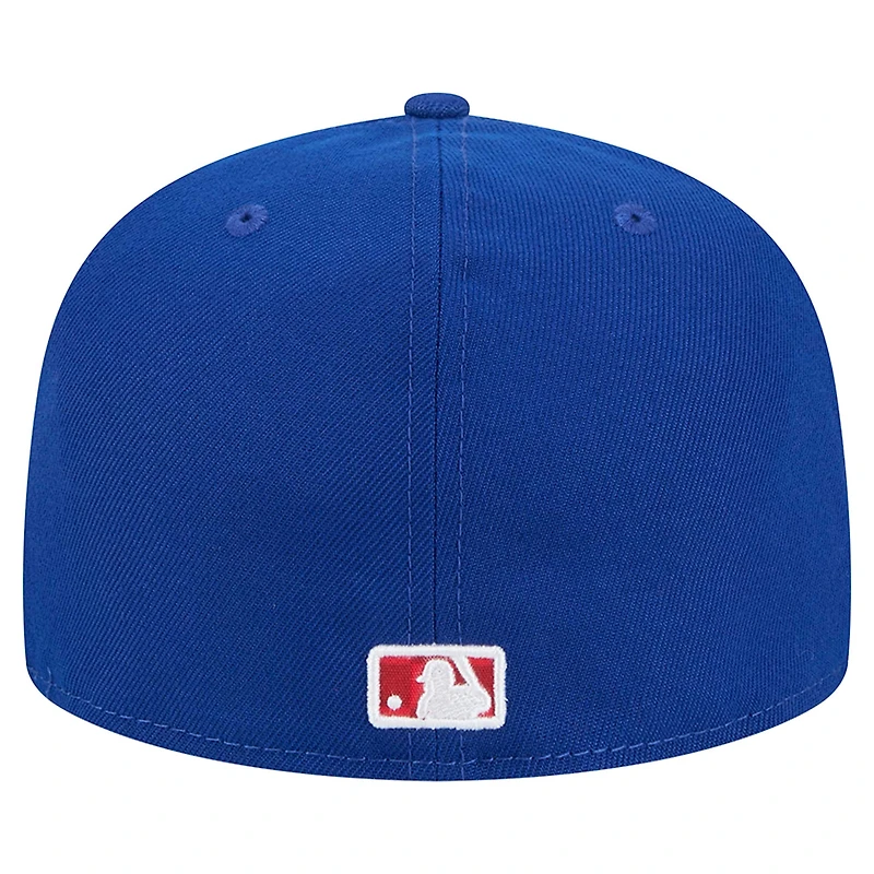 Casquette ajustée à carreaux 59FIFTY Chicago Cubs Royal New Era pour homme