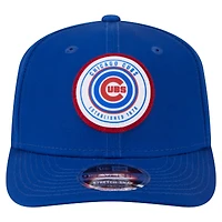 Casquette extensible à bouton-pression New Era Royal Chicago Cubs Circle Patch 9SEVENTY pour homme
