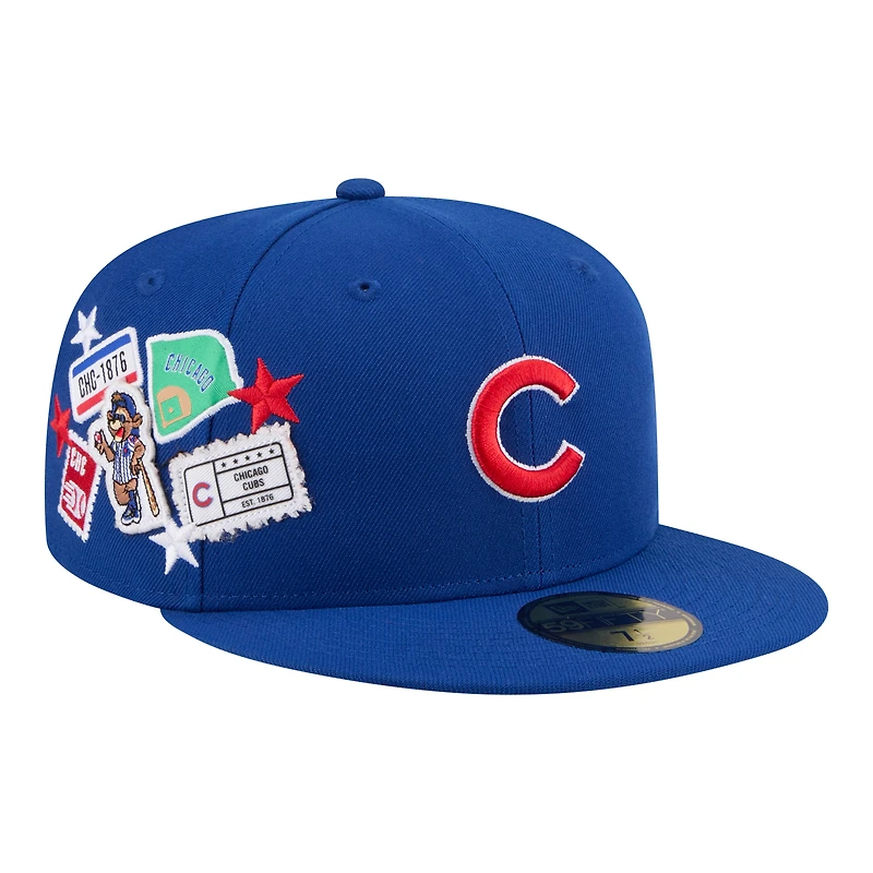 Men's New Era  Royal Chicago Cubs City Patch 59FIFTY Fitted Hat