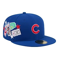 Men's New Era  Royal Chicago Cubs City Patch 59FIFTY Fitted Hat