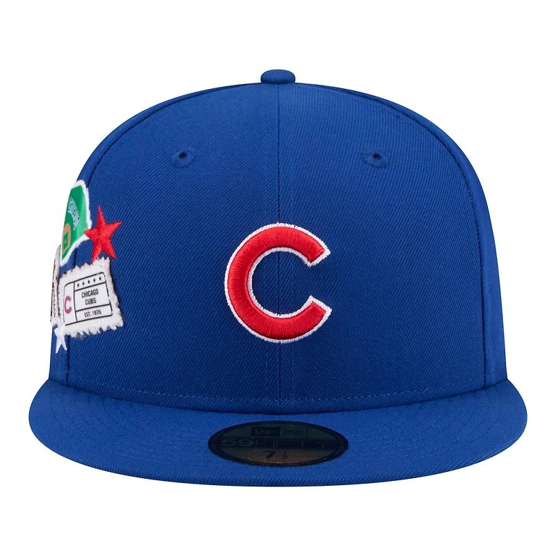 Men's New Era Royal Chicago Cubs City Patch 59FIFTY Fitted Hat