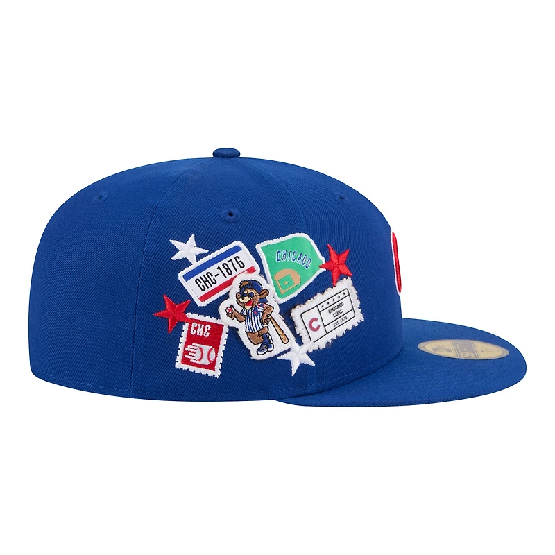 Men's New Era  Royal Chicago Cubs City Patch 59FIFTY Fitted Hat