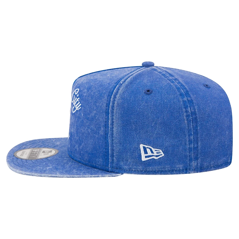 Men's New Era Royal Chicago Cubs City Slogan A-Frame 9FIFTY Snapback Hat
