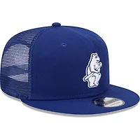 Men's New Era Royal Chicago Cubs Cooperstown Collection Team Color Trucker 9FIFTY Snapback Hat