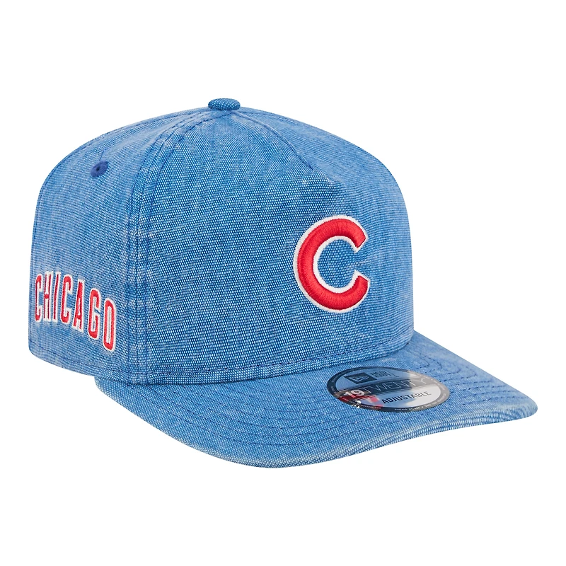 Casquette ajustable New Era Royal Chicago Cubs Denim Classic 19TWENTY pour homme
