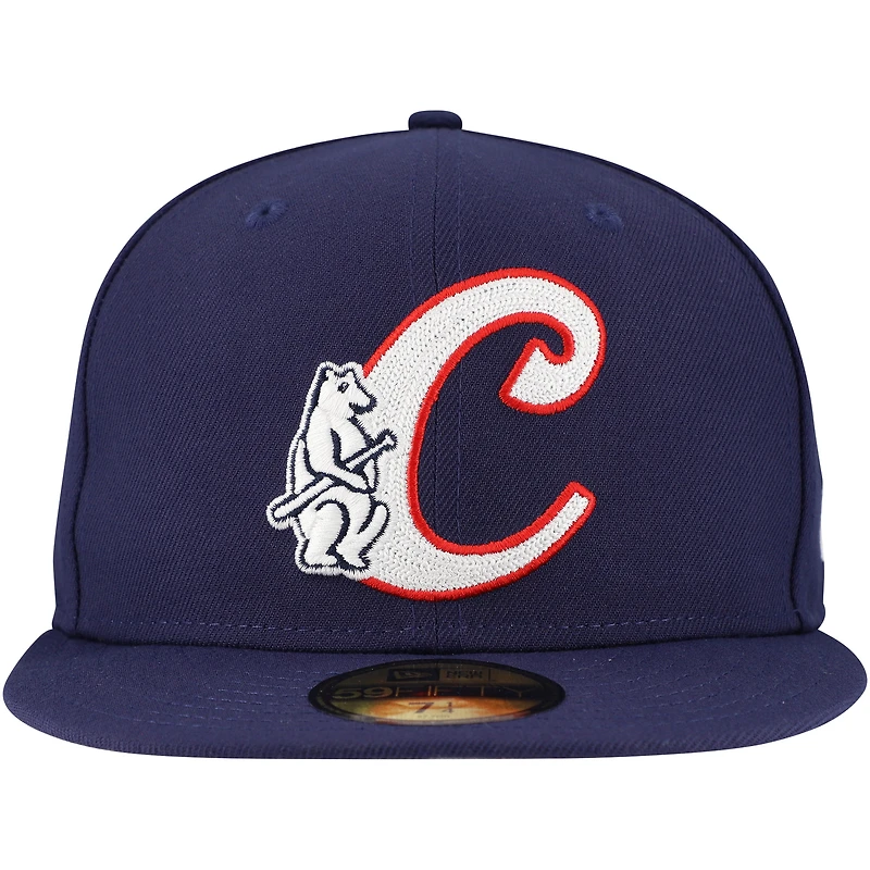 Casquette ajustée New Era Royal Chicago Cubs Duo Logo 2.0 59FIFTY pour homme