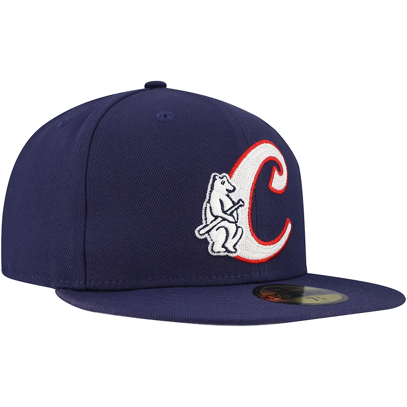 Casquette ajustée New Era Royal Chicago Cubs Duo Logo 2.0 59FIFTY pour homme