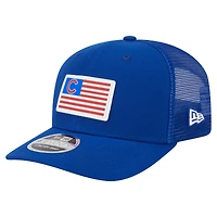 Casquette extensible à bouton-pression New Era Royal Chicago Cubs Flag 9SEVENTY pour homme
