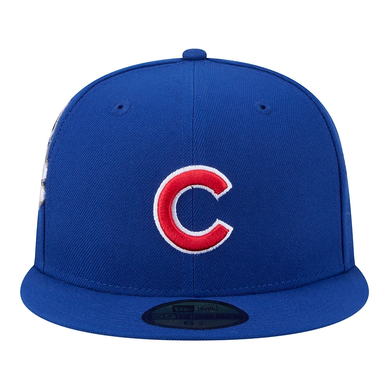 Casquette ajustée New Era Royal Chicago Cubs Hidden Hit 59FIFTY pour homme