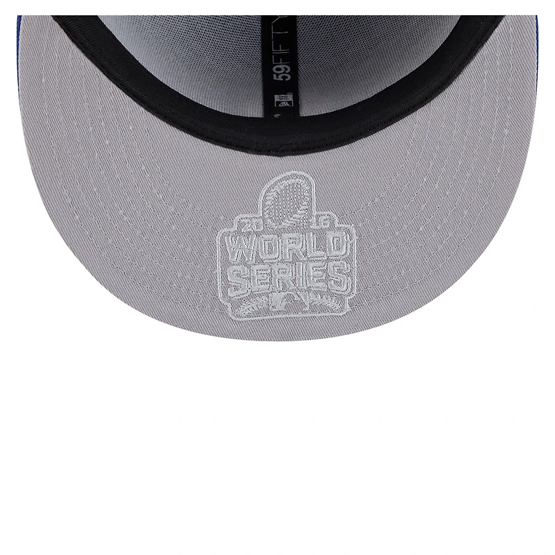 Casquette ajustée New Era Royal Chicago Cubs Hidden Hit 59FIFTY pour homme