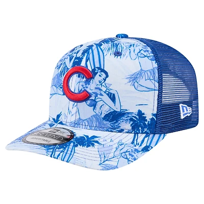 Men's New Era Royal Chicago Cubs Hula Trucker 9SEVENTY Adjustable Hat