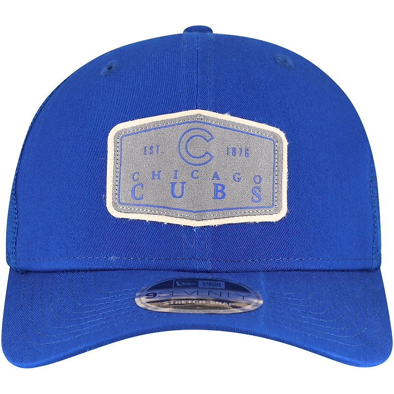 Casquette ajustable extensible à boutons-pression pour homme New Era Royal Chicago Cubs Labeled 9SEVENTY