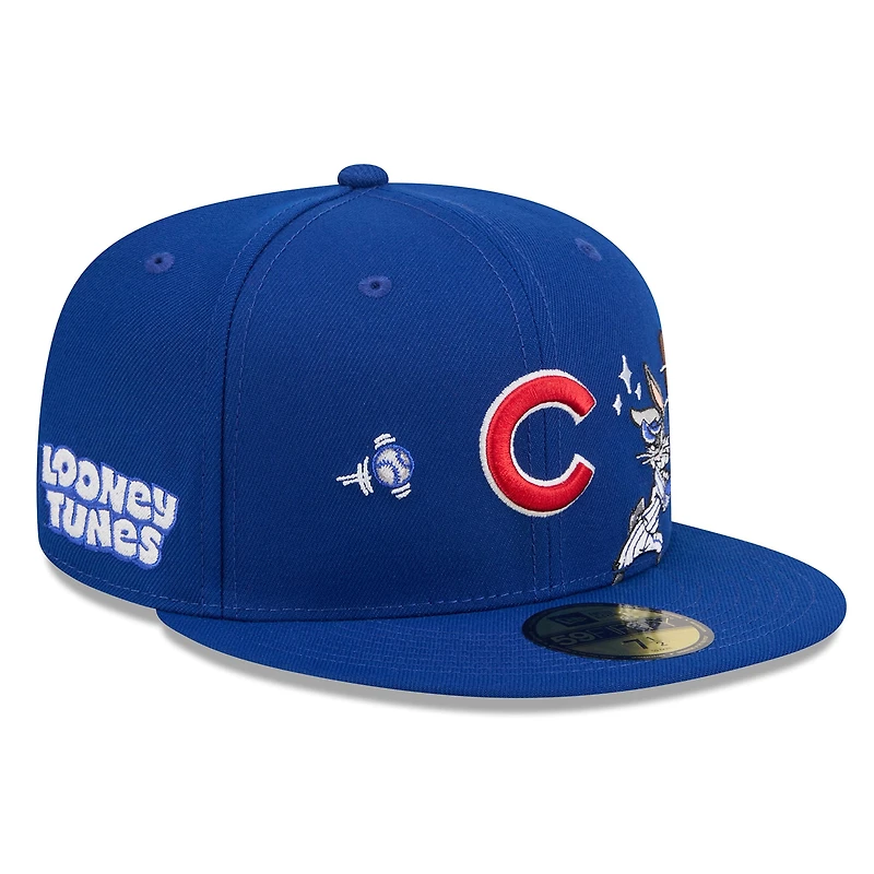 Men's New Era Royal Chicago Cubs Looney Tunes Bugs Bunny 59FIFTY Fitted Hat