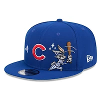 Men's New Era Royal Chicago Cubs Looney Tunes Bugs Bunny 9FIFTY Snapback Hat