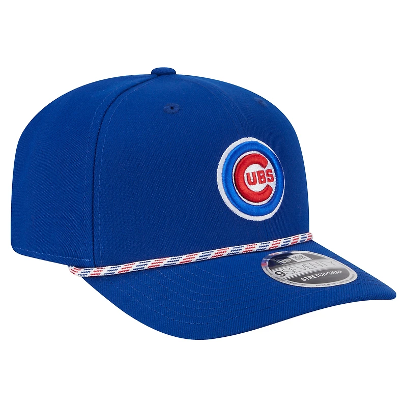 Casquette extensible à boutons-pression New Era Royal Chicago Cubs Multi-Rope 9SEVENTY pour homme
