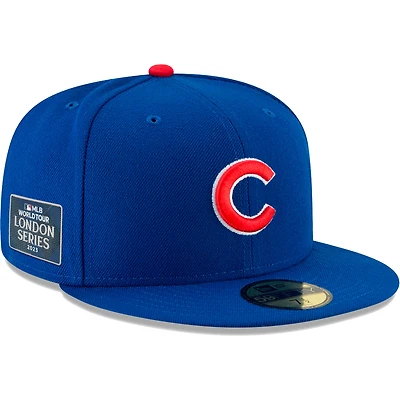 Casquette ajustée New Era Royal Chicago Cubs On-Field 2023 World Tour London Series 59FIFTY pour homme
