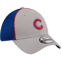 Casquette flexible 39THIRTY Pipe bleue des Chicago Cubs New Era pour hommes