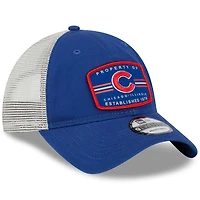 Casquette New Era Royal Chicago Cubs Property Trucker 9TWENTY Snapback pour homme
