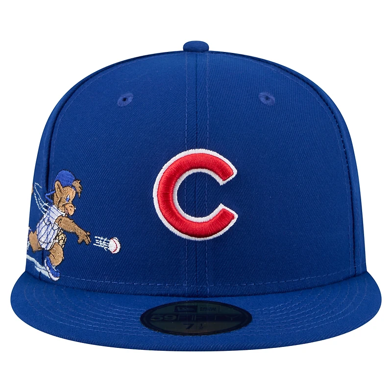 Men's New Era Royal Chicago Cubs Run Mascot 59FIFTY Fitted Hat
