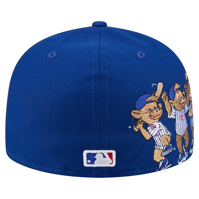 Men's New Era Royal Chicago Cubs Run Mascot 59FIFTY Fitted Hat