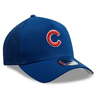 Casquette trucker ajustable New Era Royal Chicago Cubs Side Script 9FORTY pour homme