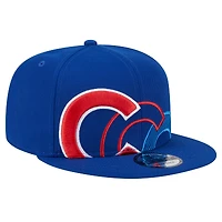 Casquette Snapback Team Shadow 9FIFTY Royal Chicago Cubs de New Era pour homme