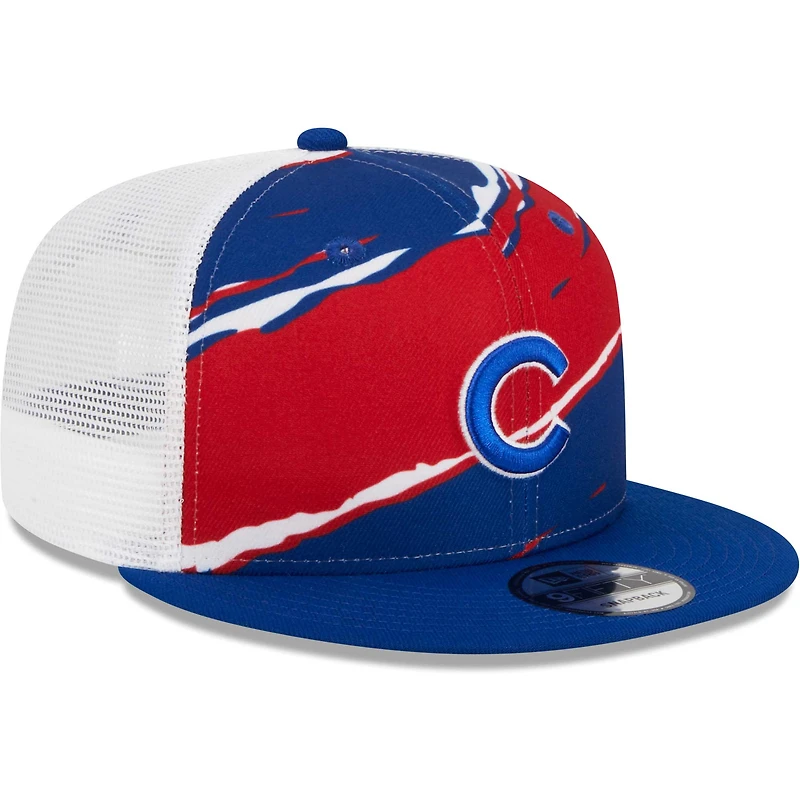 New Era Royal Chicago Cubs Tear Trucker 9FIFTY Snapback Hat pour homme