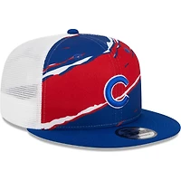 New Era Royal Chicago Cubs Tear Trucker 9FIFTY Snapback Hat pour homme