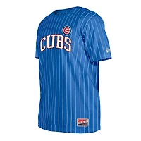 T-shirt à rayures rétro New Era Royal Chicago Cubs pour homme