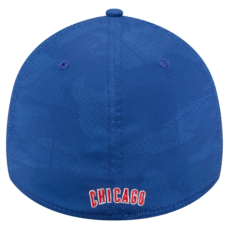 Casquette New Era Royal Chicago Cubs 39THIRTY Flex pour homme, motif camouflage ton sur