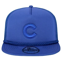 Men's New Era Royal Chicago Cubs Tone Foam Meshback Golfer Snapback Hat