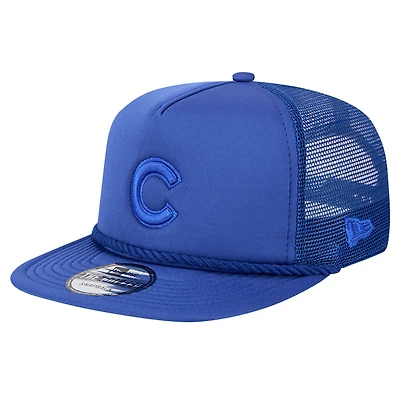 Casquette de golf à visière snapback en maille tonique Chicago Cubs Royal New Era pour homme