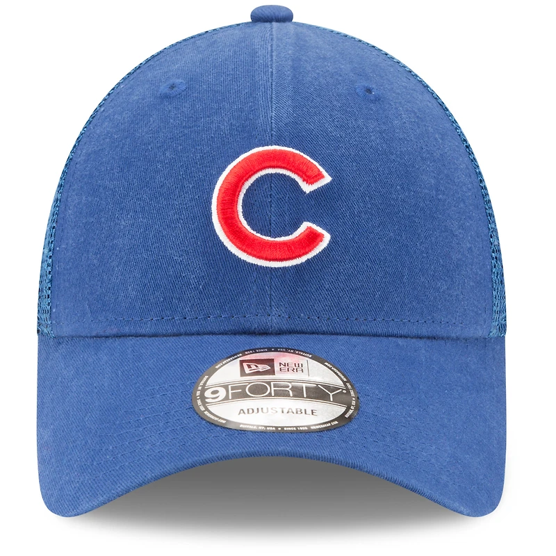 Men's New Era Royal Chicago Cubs Trucker 9FORTY Adjustable Snapback Hat