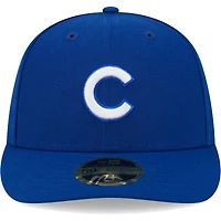 Casquette ajustée 59FIFTY à profil bas avec logo blanc des Cubs de Chicago Royal New Era pour homme